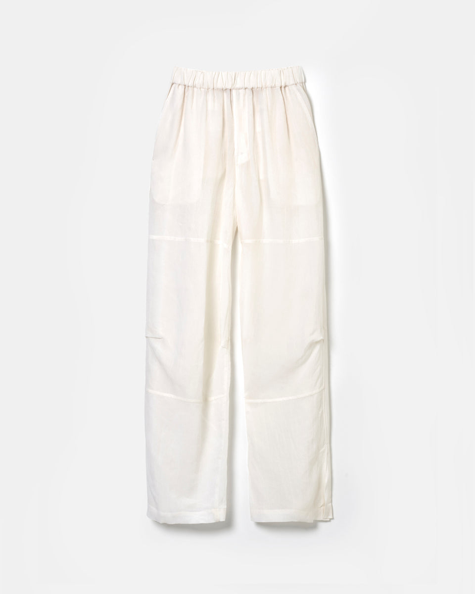 Cupro shrink wide slit pants – 08sircus