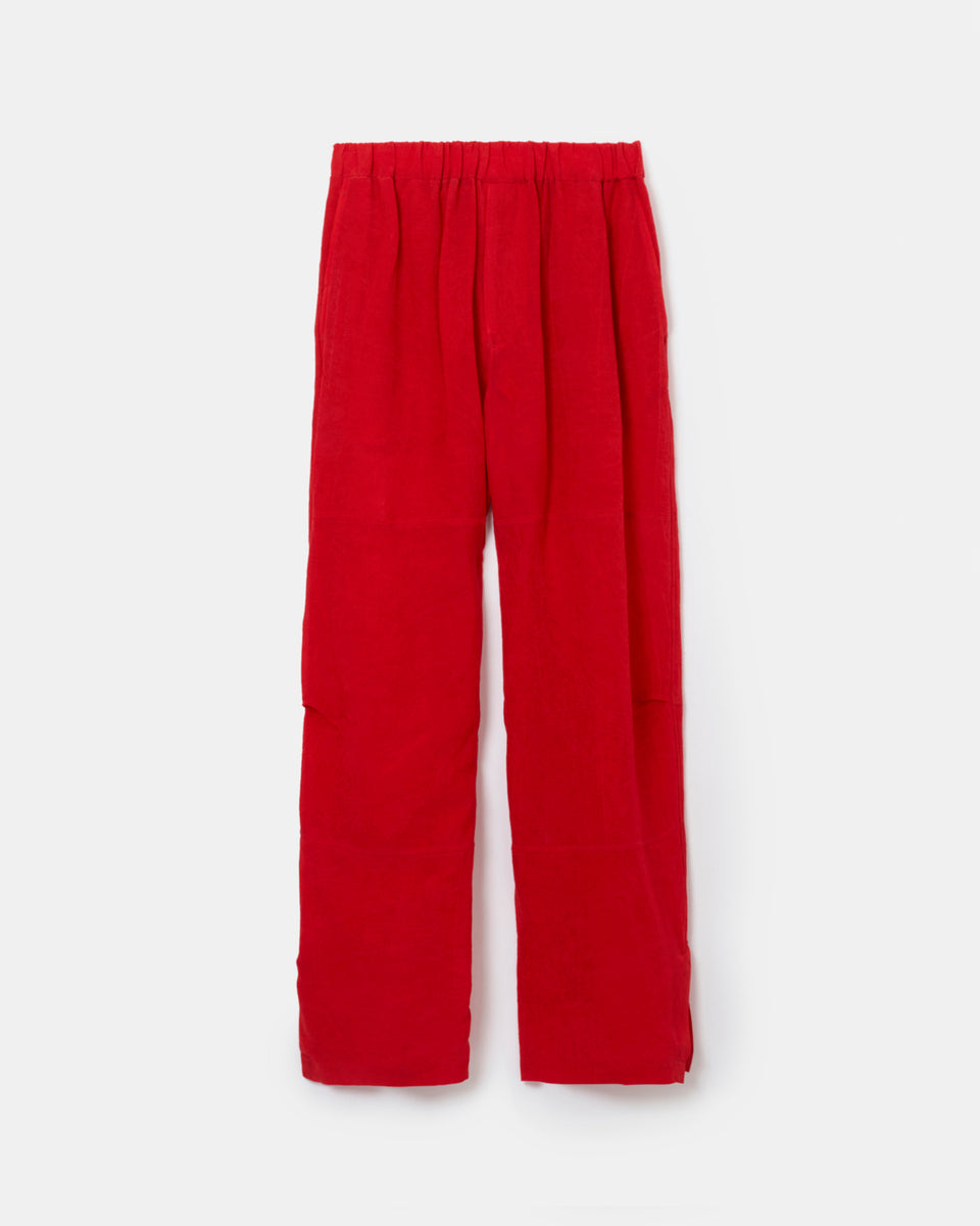 Cupro shrink wide slit pants – 08sircus