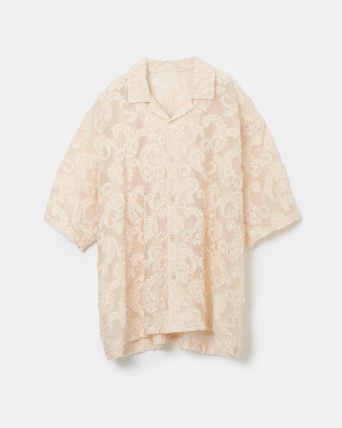 Paisley jacquard open collar shirt – 08sircus
