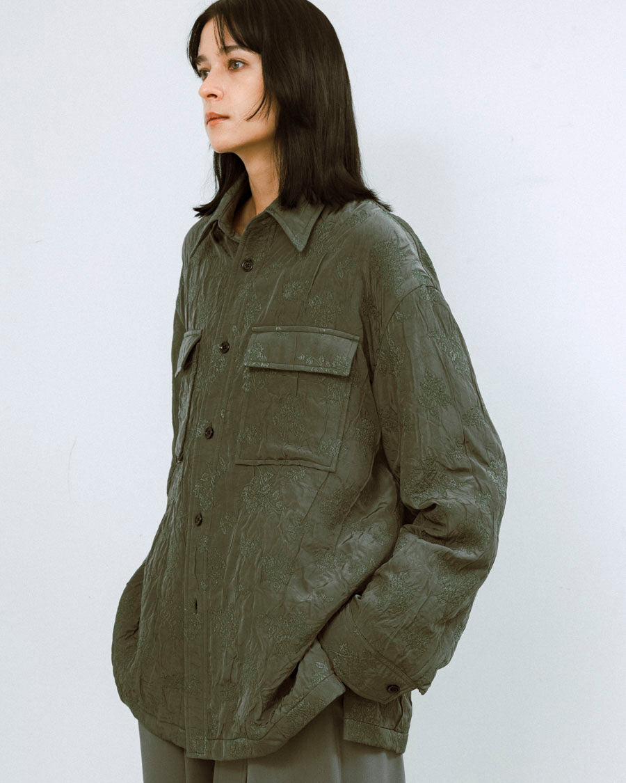 はづき Matelasse jacquard over shirt jacket – 08sircus