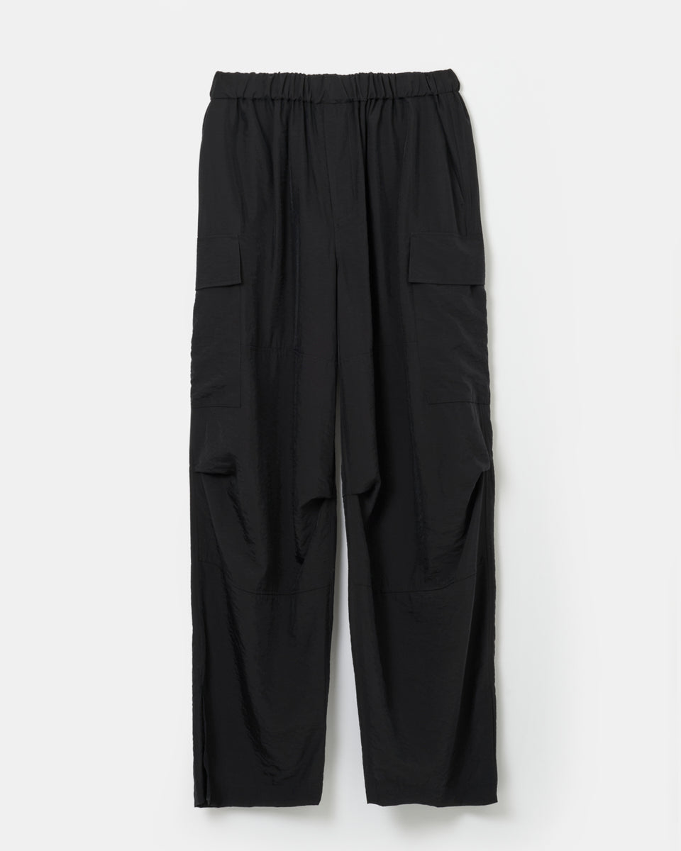Viscose sheer organdy wide cargo slit pants – 08sircus