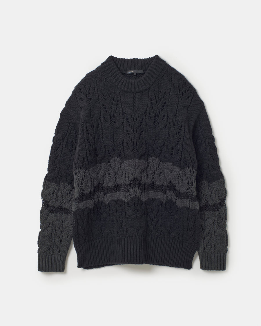 Wendelborn Cable crew neck Hand knit ニット