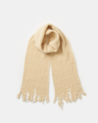 Wool slub broken knit stole