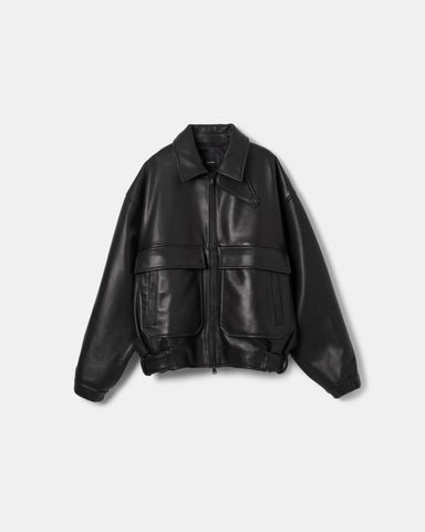 Sheep leather short blouson