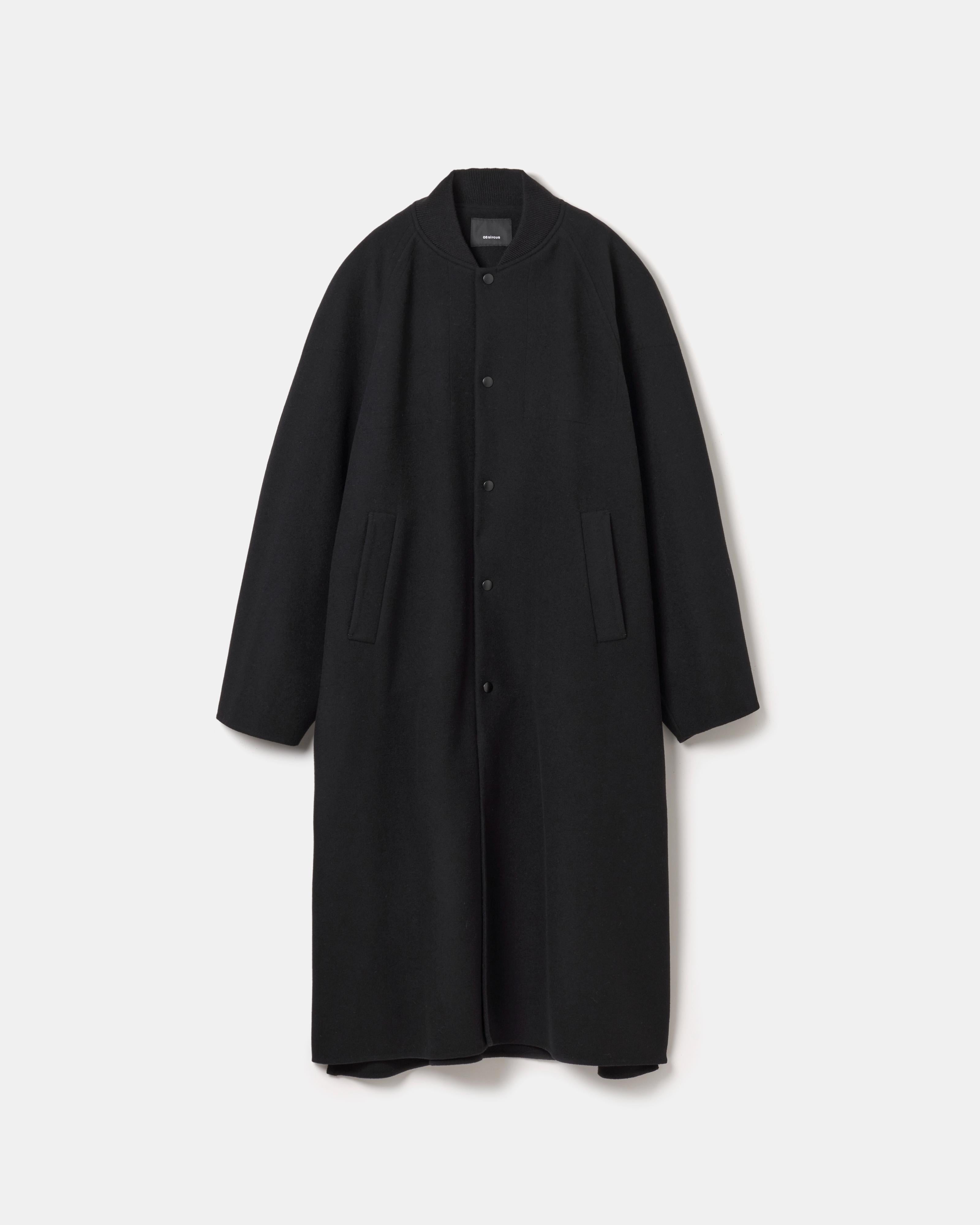 Wool melton double face rever stadium coat – 08sircus