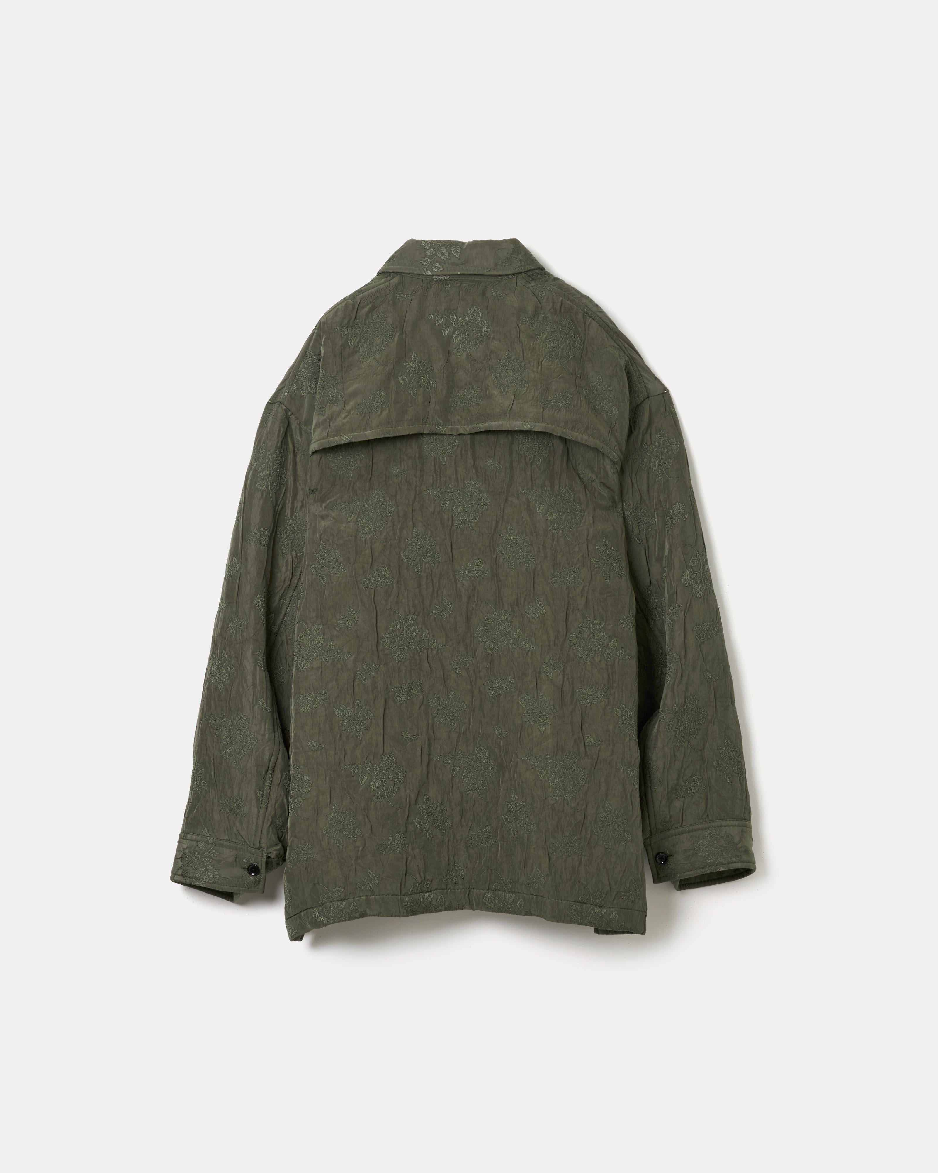 ジャケット・アウター 08sircus ratine collarless jacket 22ss 08sircus/08サーカス】Wax vintage padded detachable short