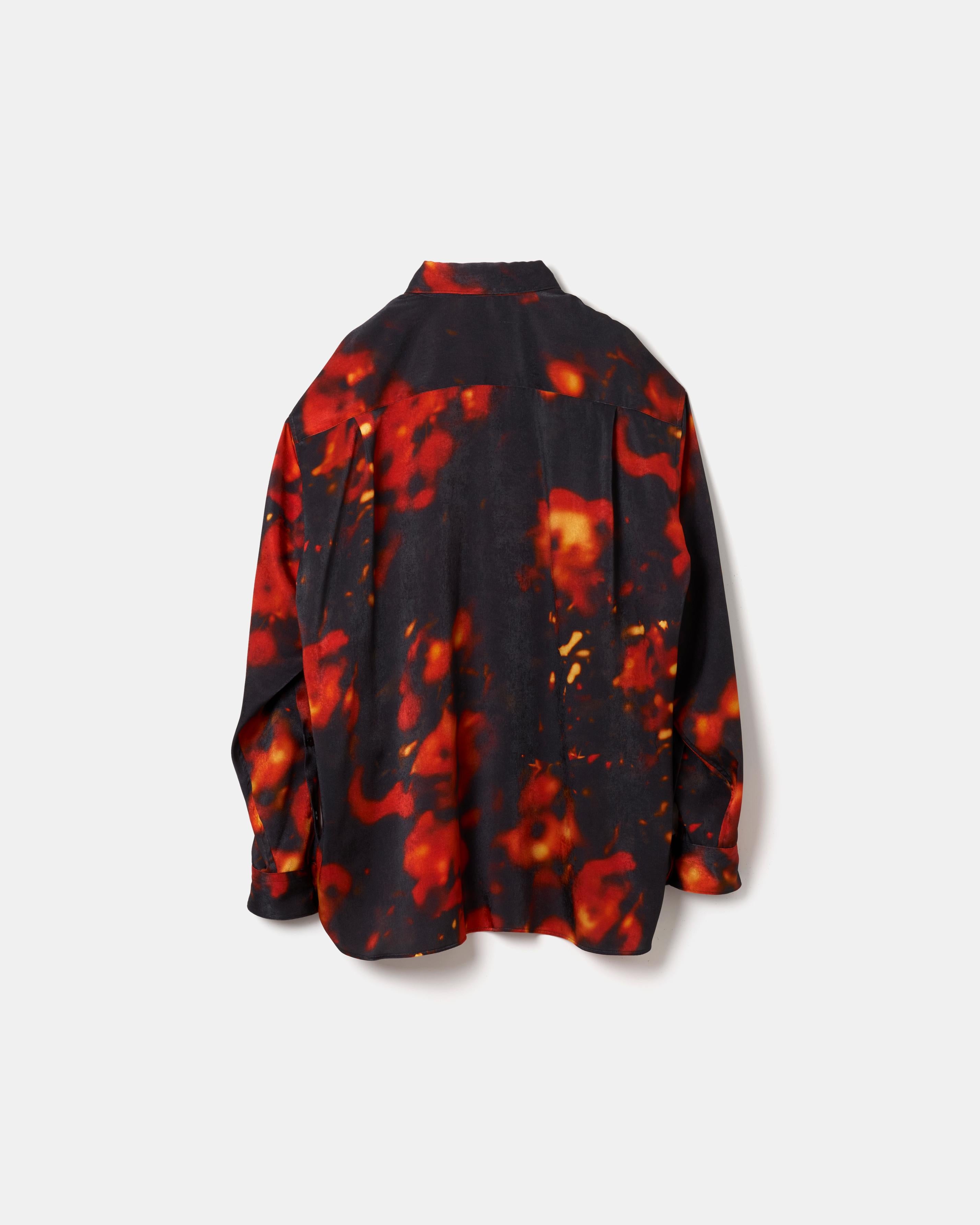 #24358 ichie　ハルソラタンかっぽう着オーダー Satin open collar shirt – 08sircus