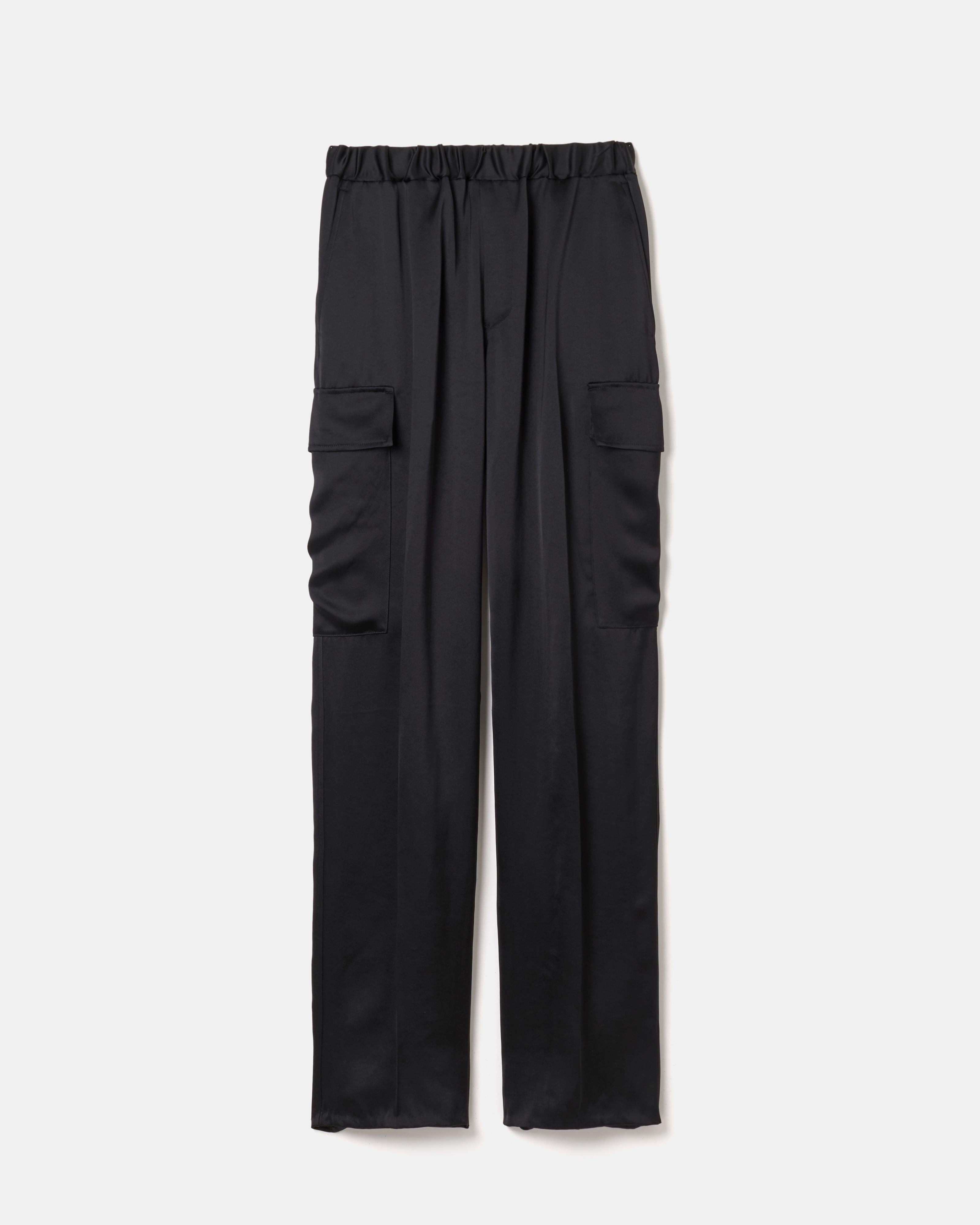 Viscose satin easy cargo pants – 08sircus