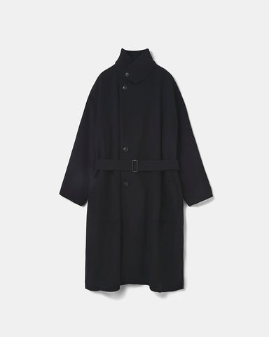 Wool melton double face rever over coat