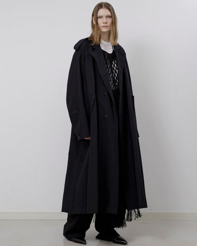 Wool Nylon poplin over coat