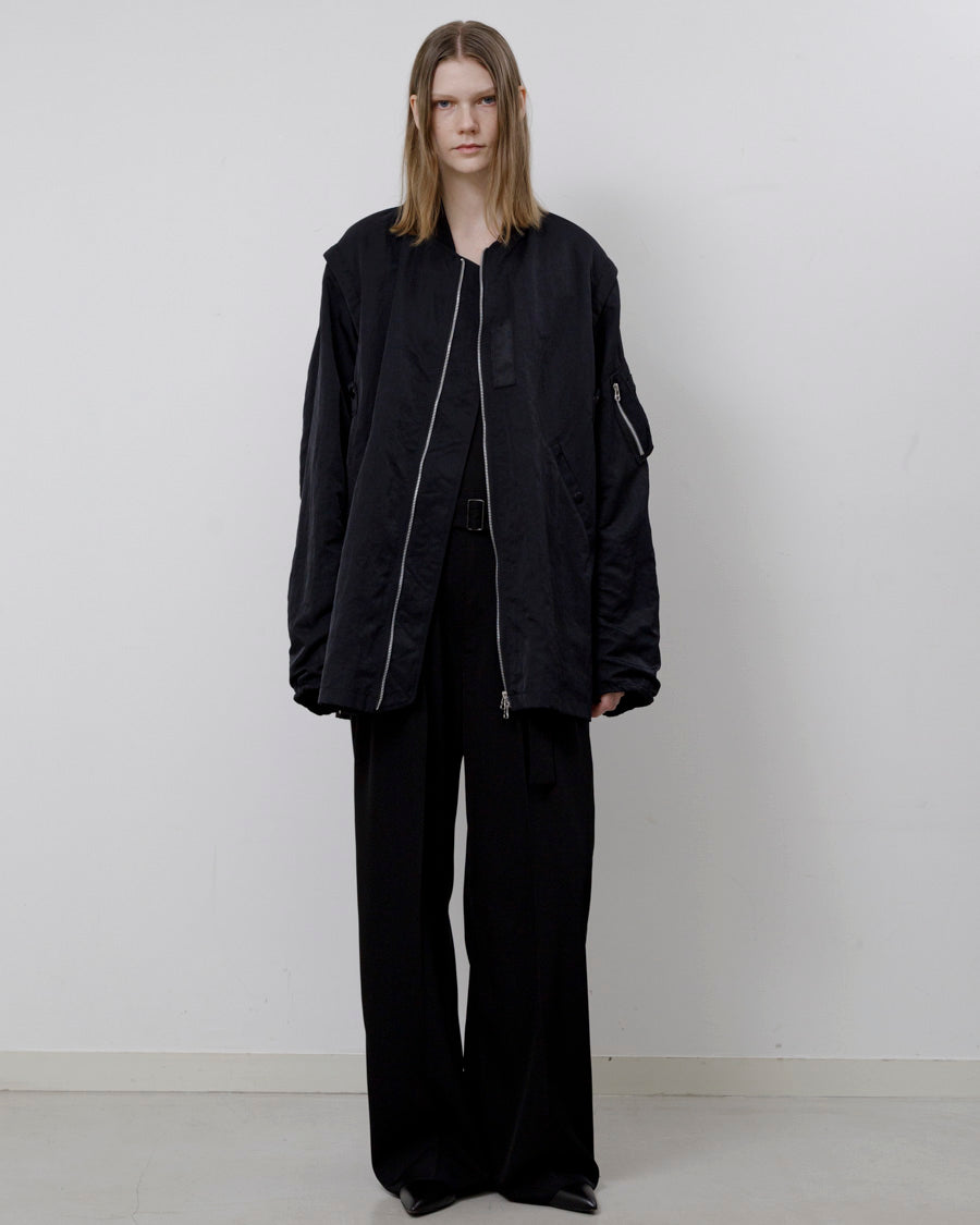 ナナナサーカ×ビューティー＆ユース　コラボ　MA-1 黒　リメイク　ボンバー袖 201811261159193.jpg