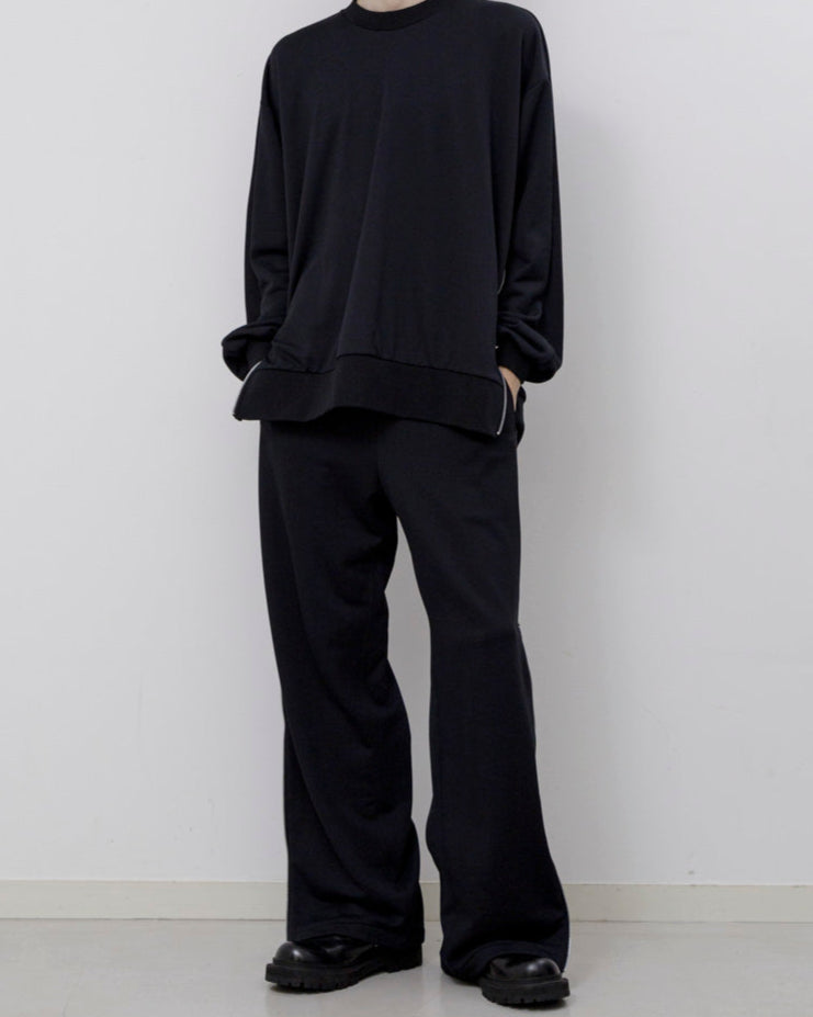 Fine poly×organic cotton pile side zip pants – 08sircus