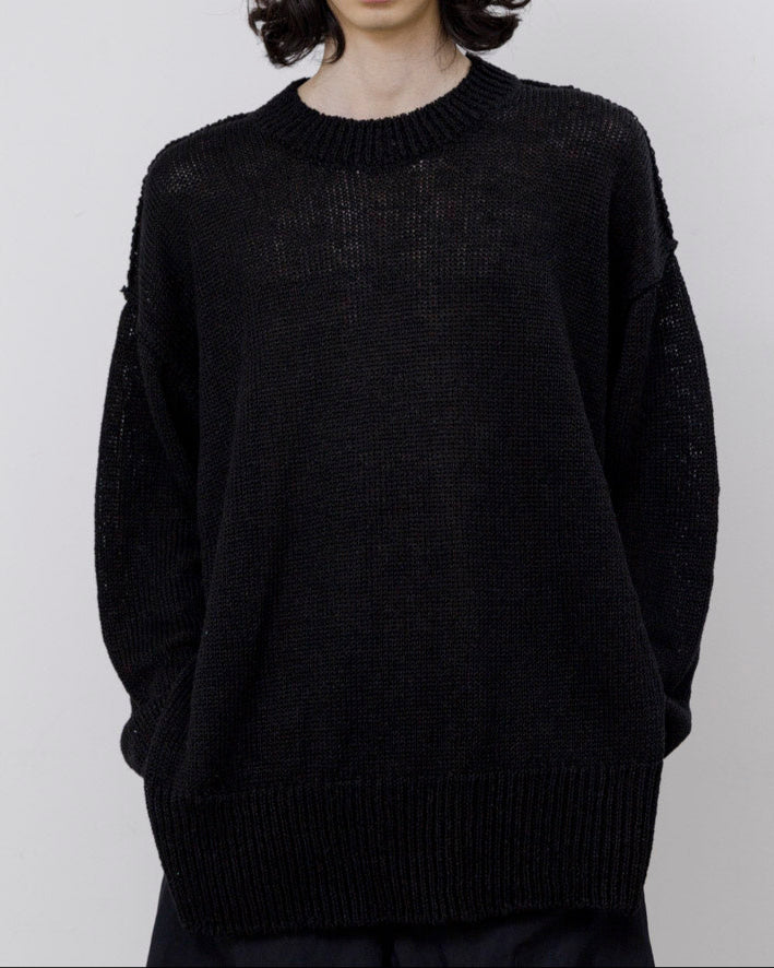 Linen low gauge knit sweater – 08sircus