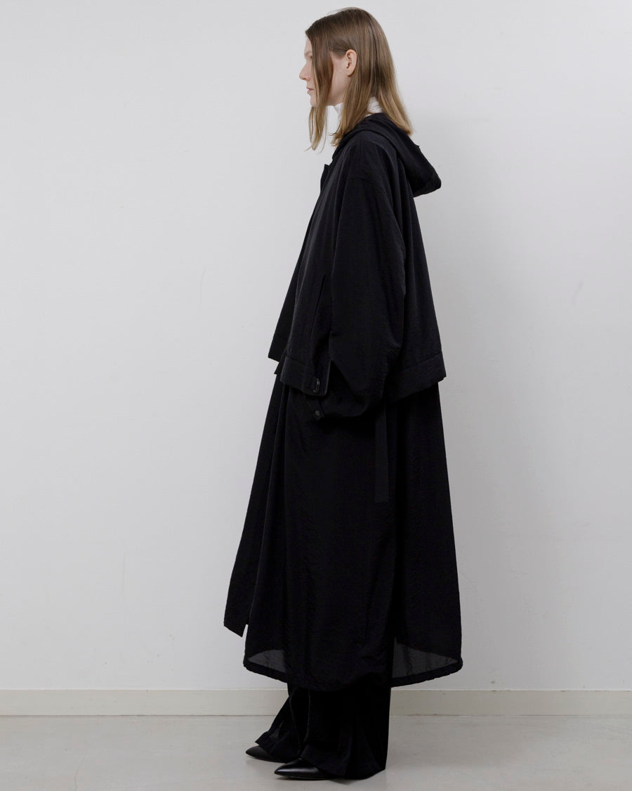Viscose sheer organdy layered foodie coat – 08sircus