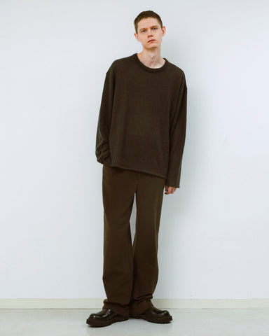 Super Kid mohair knit crew neck sweater