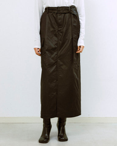 Wax vintage belted cargo skirt