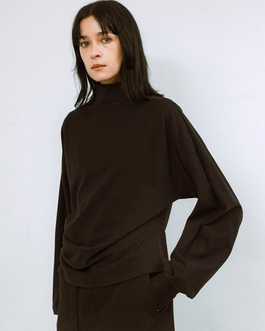 Organic cotton jersey suede finish dolman tops