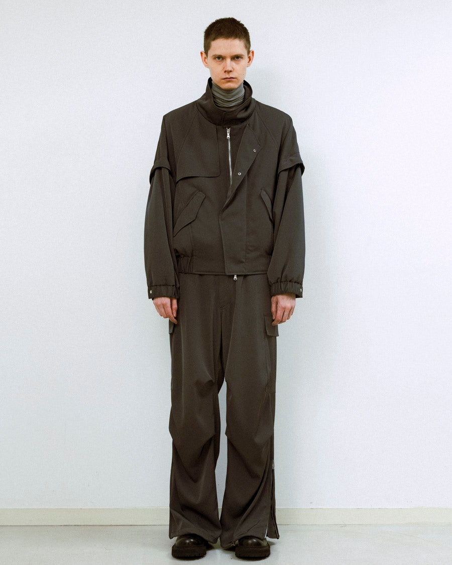 Light twill padded detachable short blouson – 08sircus