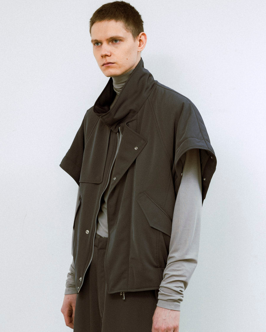 ジャケット・アウター 08sircus ratine collarless jacket 22ss 08sircus ratine collarless jacket 22ss