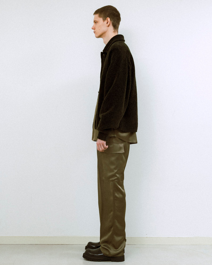 Viscose satin easy cargo pants – 08sircus