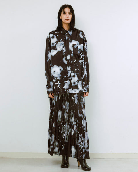 Bokashi print pleated skirt – 08sircus