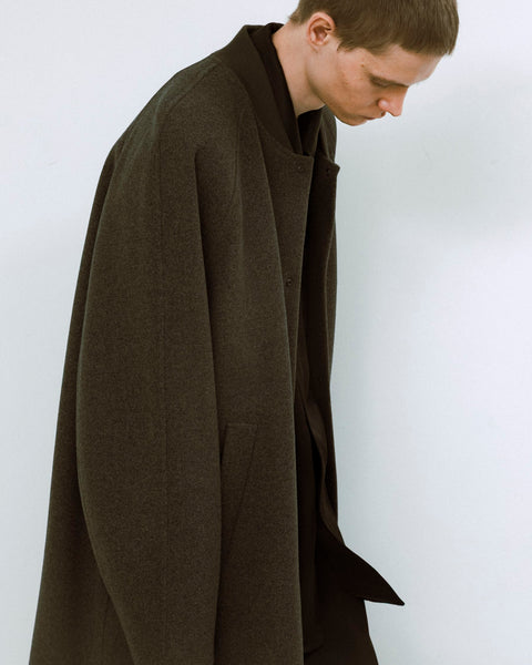 Wool melton double face rever stadium coat – 08sircus