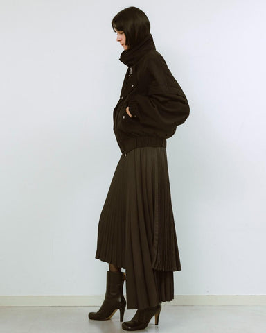 Vintage taffeta layered pleated skirt