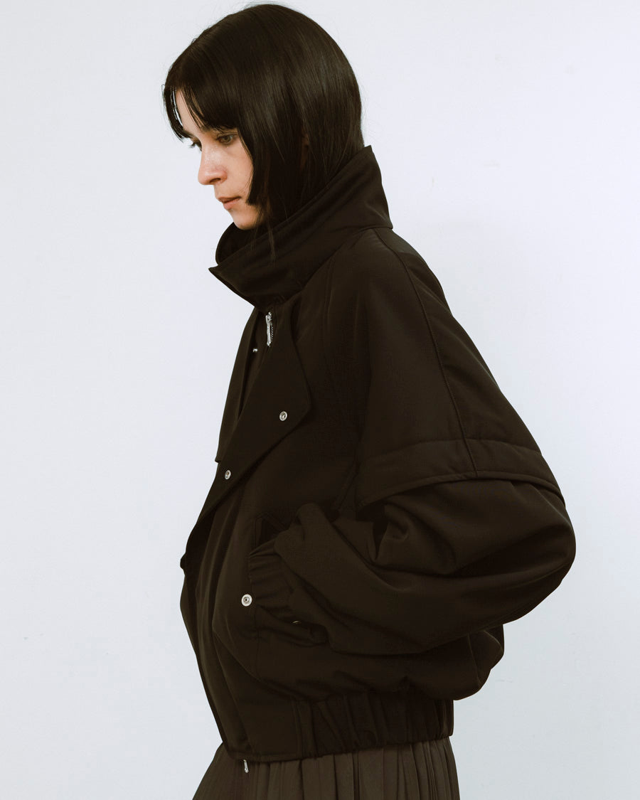 Light twill padded detachable short blouson – 08sircus