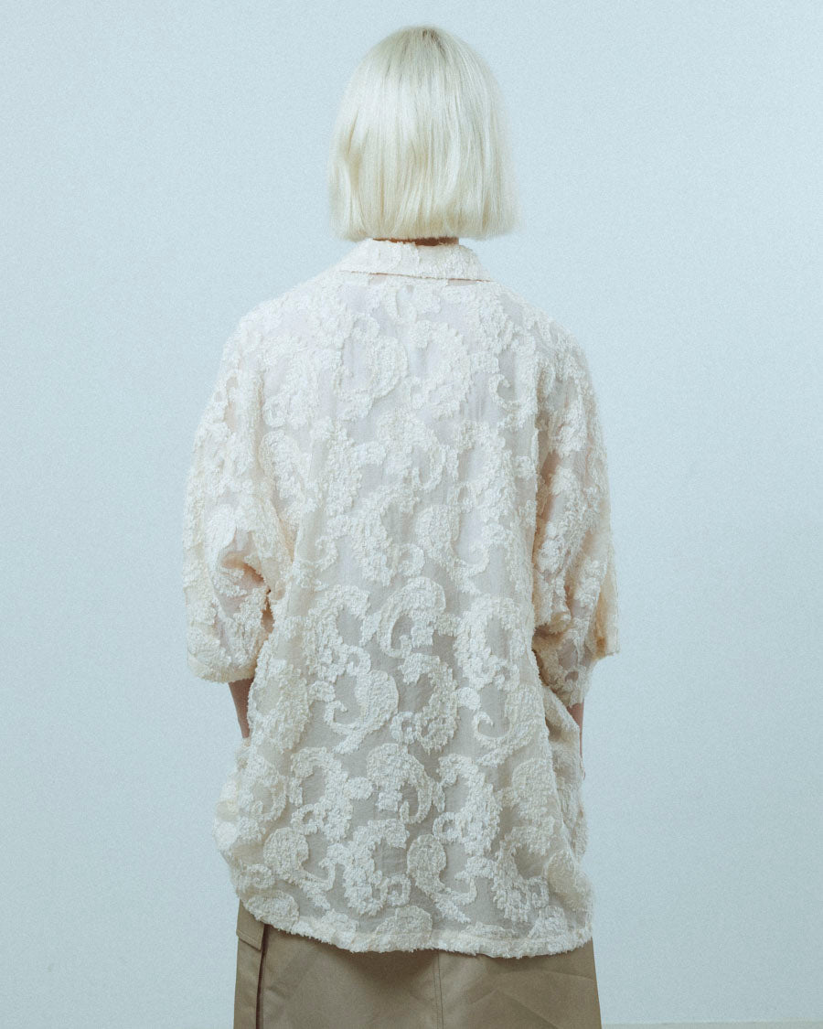 せい様オーダー Paisley jacquard open collar shirt – 08sircus