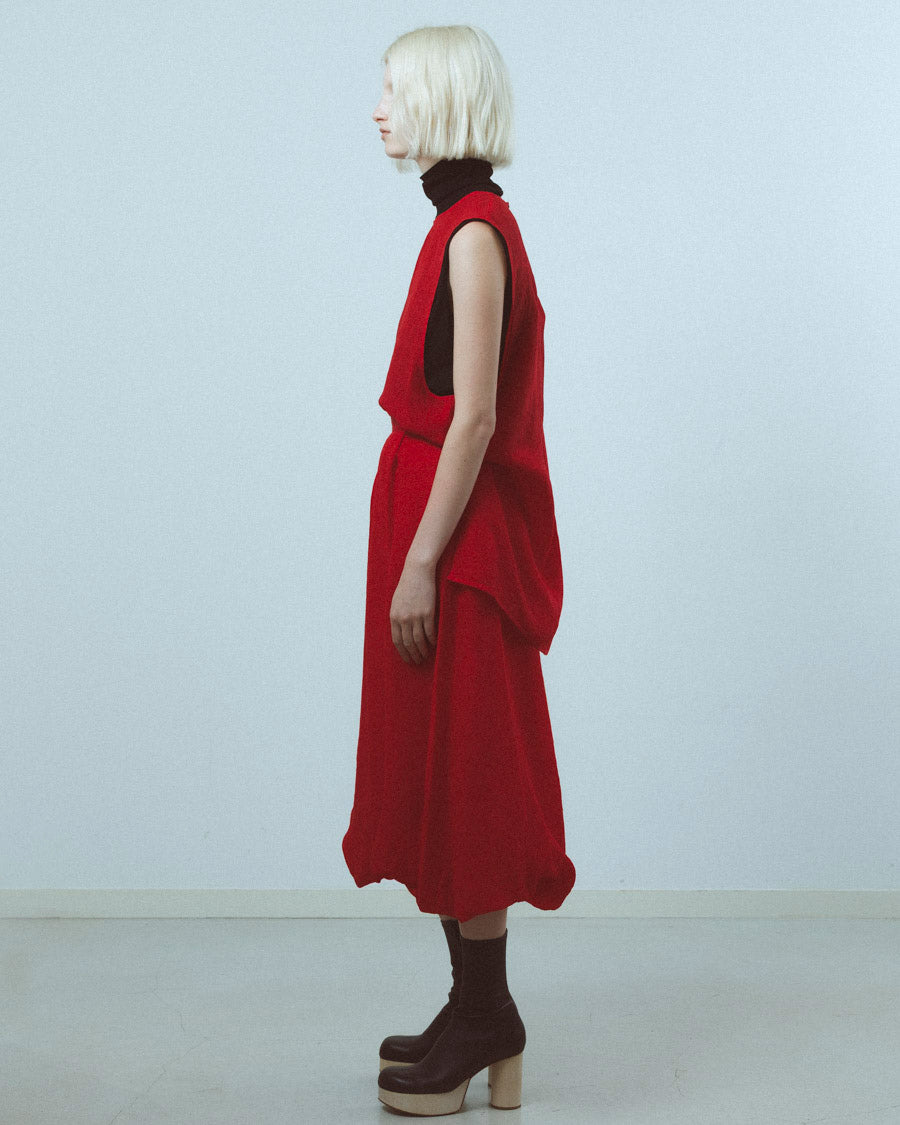 Cupro shrink sleeveless top – 08sircus