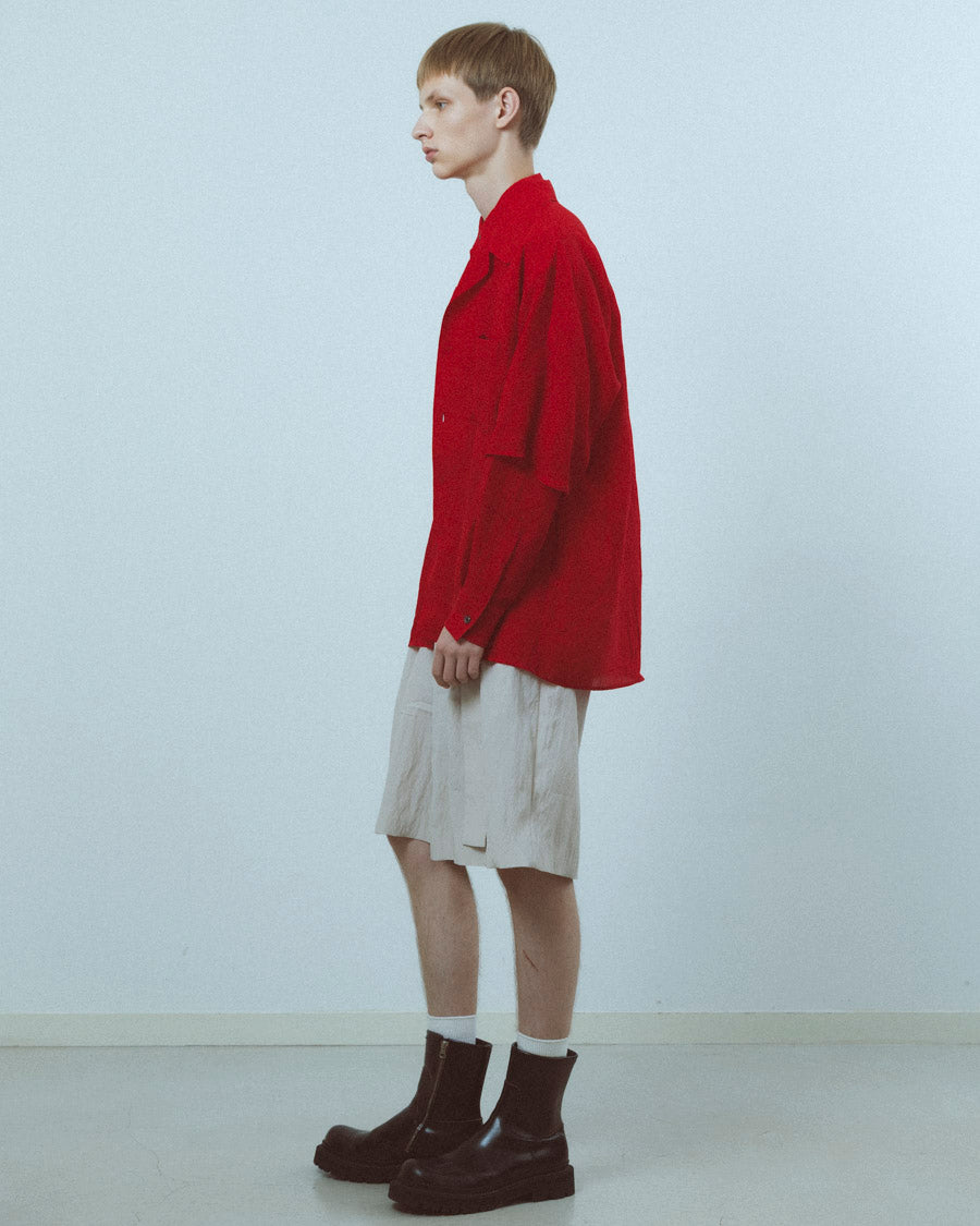Cupro shrink back dolman split shirt – 08sircus