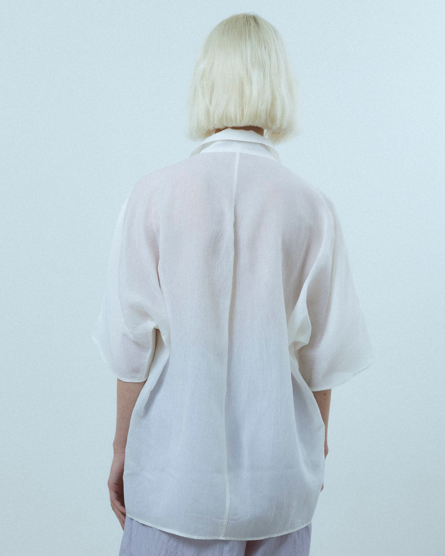 Cupro shrink back dolman split shirt – 08sircus