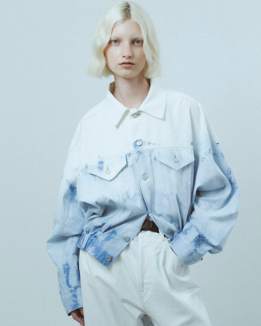 Shibori-bassen denim jacket – 08sircus