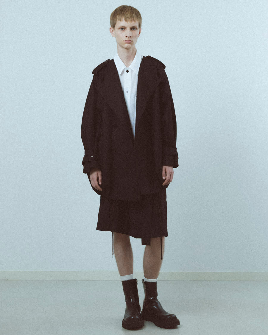 Giza cotton short trench coat – 08sircus