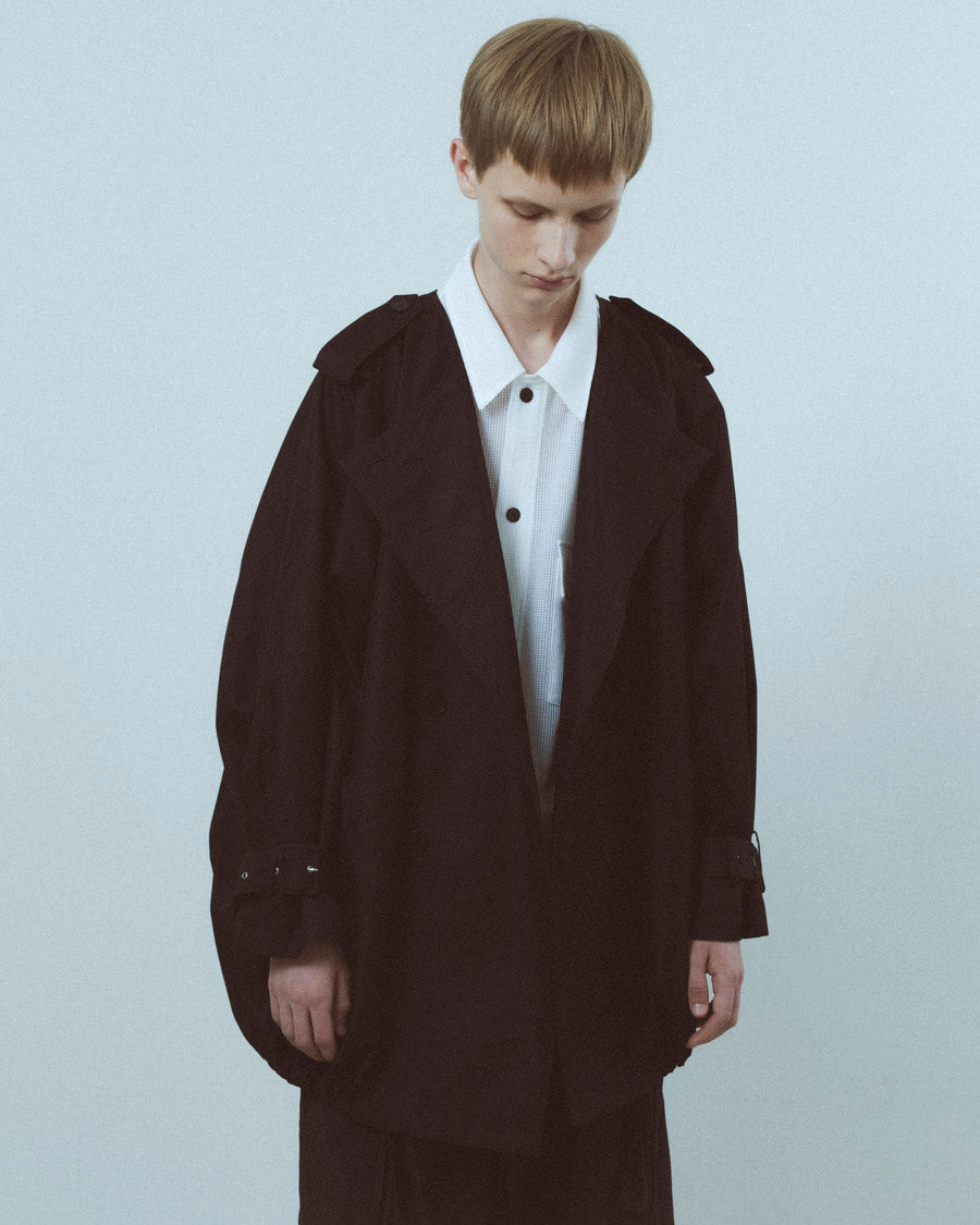 Giza cotton short trench coat – 08sircus