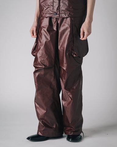 Wax vintage wide cargo pants（water repellent)