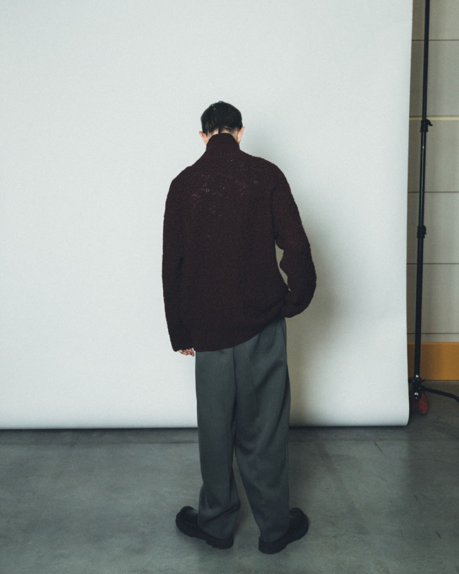 Wool slub high neck sweater – 08sircus