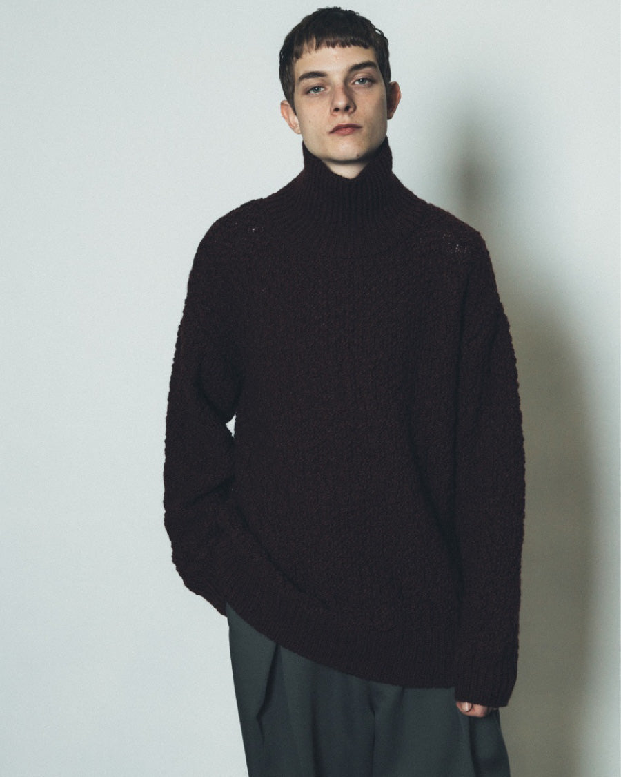 Wool slub high neck sweater – 08sircus