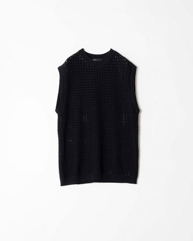 Lily yarn mesh knit vest