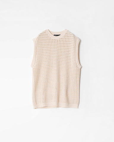 Lily yarn mesh knit vest