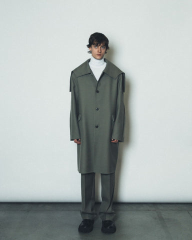 Twill double face rever foodie coat