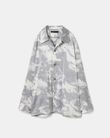 Vintage satin open collar shirt